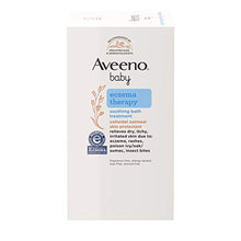 Load image into Gallery viewer, Aveeno Baby Eczema Therapy Soothing Bath Treatment for Relief of Dry, Itchy &amp; Irritated Skin, Made with Natural Colloidal Oatmeal, Fragrance-, Paraben-, Steroid- &amp; Tear-Free, 10 ct
