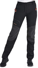 Load image into Gallery viewer, Postropaky Womens Outdoor Snow Ski Pants Waterproof Hiking Insulated Softshell Pants Snowboard Zipper Bottom Leg(313Grey12S)
