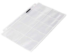 Load image into Gallery viewer, Amazon Basics Plastic Business Card Holder, Protector Sleeves for 3-Ring Binder, Transparent, 25-Pack
