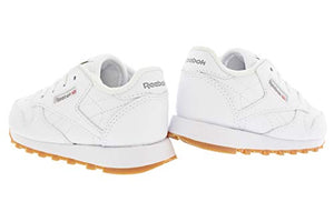 Reebok baby boys Classic Leather Sneaker, White/Gum, 2 Toddler US