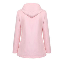 Load image into Gallery viewer, perfectCOCO Women&#39;s Outwear Raincoats Windproof Windbreaker Hoodie Jacket Waterproof Outdoor Hooded Coats Pink
