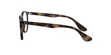 Load image into Gallery viewer, Ray-Ban Unisex-Adult RX7046 Prescription Eyeglass Frames, Rubber Tortoise/Demo Lens, 51 mm
