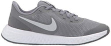 Load image into Gallery viewer, Nike Unisex-Kid's Revolution 5 Grade School Running Shoe, Cool Grey/Pure Platinum-Dark Grey, 6.5Y Regular US Big Kid
