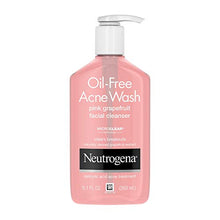 Load image into Gallery viewer, Neutrogena Oil-Free Salicylic Acid Pink Grapefruit Pore Cleansing Acne Wash and Facial Cleanser with Vitamin C, 9.1 fl. oz
