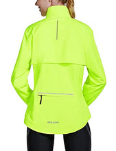 Load image into Gallery viewer, BALEAF Women&#39;s Cycling Jacket Waterproof Rain Bike Jackets Wind Breakers Removable Sleeves Running Lightweight Fluorescent Yellow Size L
