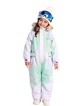 Load image into Gallery viewer, Little Kid's One Piece Overall Snowsuits Ski Suits Jackets Coats Jumpsuit,Aurora,110
