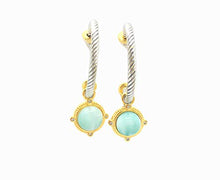 Load image into Gallery viewer, Larimar Drop Earrings Gemstones with 925 Sterling Silver Jewelry for Women
