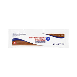Povidone Iodine-Style: Single Swabsticks - UOM = Pack of 50