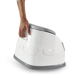 Ingenuity Baby Base 2-in-1 Booster Feeding and Floor Seat with Self-Storing Tray, Slate