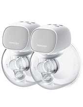 Load image into Gallery viewer, Momcozy S9 Pro Wearable Breast Pump, Hands-Free Breast Pump of Longest Battery Life &amp; LED Display, Double Portable Electric Breast Pump with 2 Modes &amp; 9 Levels - 24mm, 2 Pack Gray
