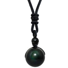 Load image into Gallery viewer, Nupuyai Round Polished Stone Necklace for Unisex, Healing Crystals Lucky Blessing Chakra Beads Stone Pendant for Women and Men Adjustable

