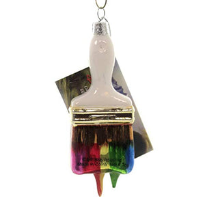 Kurt S. Adler 80MM Bob Ross Paint Brush Ornament, Multi