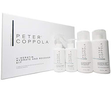 Load image into Gallery viewer, Peter Coppola a-Keratin Hydrate &amp; Recover Kit - Keratin Hair Treatment Kit - Includes Shampoo, Conditioner, Intensive Repair &amp; Daily Repair Treatments - Hydrate Nourish Repair Damaged Hair
