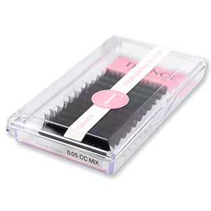 TDANCE Premium D Curl 0.18mm Thickness Semi Permanent Individual Eyelash Extensions Silk Classic Lashes Professional Salon Use Mixed 14-19mm Length In One Tray (D-0.18,14-19mm)