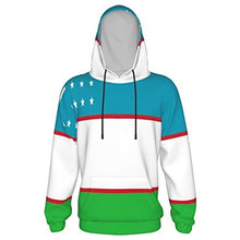 Load image into Gallery viewer, Uzbekistan Flag Print Hoodies Kids 3D Print Sweatshirts Long Sleeve Pullover Hoodies with Pocket for Teen Boys and Girls Black
