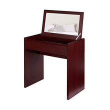 Load image into Gallery viewer, Sunon Makeup Table,Vanity Dressing Table with Flip-Desktop Mirror, Cosmetic and Jewelry Organizers (Mahogany)
