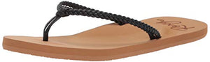 Roxy Women's Costas Sandal Flip-Flop, Black, 10 Medium US