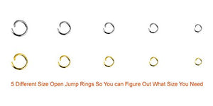 Paxcoo 1200Pcs Open Jump Rings and Lobster Clasps Jewelry Findings Kit with Pliers for Jewelry Making (Silver and Gold)