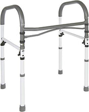 Load image into Gallery viewer, Vaunn Deluxe Bathroom Safety Toilet Rail - Adjustable Toilet Safety Frame - Medical Handrail Assist Grab bar Handle, Gray
