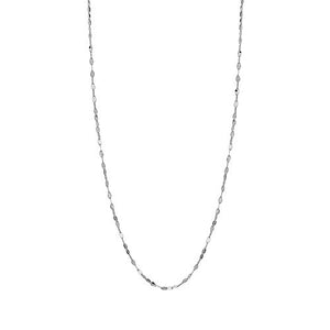 10K Solid Gold 2.0MM Diamond Cut Mirror Chain Necklace - 14"-30"- Multiple colors (White, 20)