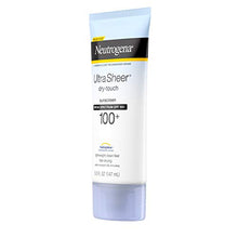 Load image into Gallery viewer, Neutrogena Ultra Sheer Dry-Touch Sunscreen Lotion, Broad Spectrum SPF 100 UVA/UVB Protection, Lightweight Water Resistant, Non-Comedogenic &amp; Non-Greasy, 5 fl. oz
