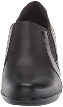 Load image into Gallery viewer, Clarks Women's Emslie Chelsea Loafer, Black Leather/Synthetic Lizard, 8.5M
