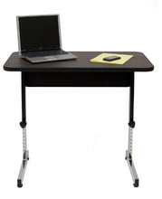 Load image into Gallery viewer, Calico Designs Adapta Height Adjustable Office Desk, All-Purpose Utility Table, Sit to Stand up Desk Home Computer Desk, 23" - 32" in Powder Coated Black Frame and 1" Thick Walnut Top, 36 Inch
