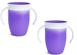 Munchkin Miracle 360 Trainer Cup Purple/Purple 2 Count (New Color)