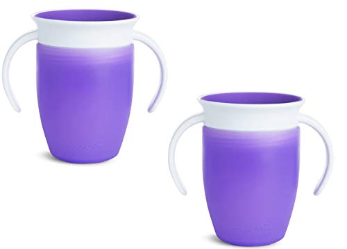 Munchkin Miracle 360 Trainer Cup Purple/Purple 2 Count (New Color)