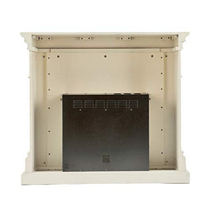 SEI Furniture Sicilian Harvest Traditional Style Electric Fireplace, Ivory