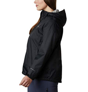 Columbia Women's EvaPOURation Jacket, Waterproof & Breathable,Black,Medium