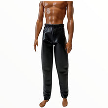 Load image into Gallery viewer, For Barbie Ken black pants Ken pants Ken faux leather pants
