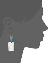 Load image into Gallery viewer, Robert Lee Morris &quot;Mosaic&quot; Sculptural Square Long Drop Earrings
