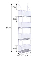Load image into Gallery viewer, ULG Over Door Organizer with 4 Large Ultra Sturdy &amp; Large Pockets Organizer, 22 lbs Capacity Hanging Storage Organizer with Clear Window for Bedroom Nursery, Baby Kids Toys, Shoes, Diapers, White
