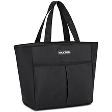 Load image into Gallery viewer, MAXTOP Lunch Bags for Women,Insulated Thermal Lunch Tote Bag,Lunch Box with Front Pocket for Office Work Picnic Shopping (Black, Small)
