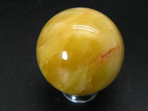 Large Agni Golden Yellow Cats Eye Danburite Sphere Ball from Tanzania - 1.4" - 63.5 Grams