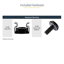 Load image into Gallery viewer, 1U Server Rack Shelf - Universal Vented Rack Mount Cantilever Tray for 19&quot; Network Equipment Rack &amp; Cabinet - Heavy Duty Steel – Weight Capacity 44lb/20kg - 12&quot; Deep Shelf, Black (SHELF-1U-12-FIXED-V)
