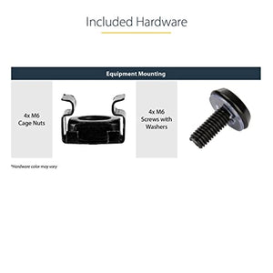 1U Server Rack Shelf - Universal Vented Rack Mount Cantilever Tray for 19" Network Equipment Rack & Cabinet - Heavy Duty Steel – Weight Capacity 44lb/20kg - 12" Deep Shelf, Black (SHELF-1U-12-FIXED-V)