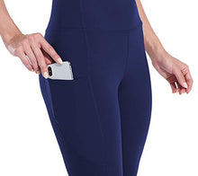 Load image into Gallery viewer, SOCIALA Womens High Waist Biker Shorts with Pockets 12" Workout Running Short Navy
