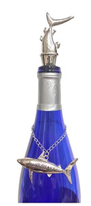 Thirstystone Shark Bottle Stopper And Necklace, Silver
