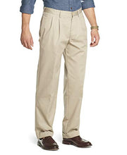 Load image into Gallery viewer, IZOD Men's American Chino Pleated Pant, Khaki, 38W x 34L
