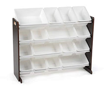 Load image into Gallery viewer, Humble Crew Extra-Large Toy Organizer, 16 Storage Bins, Espresso/White
