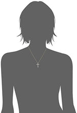 Load image into Gallery viewer, Amazon Collection Yellow-Gold Plated Sterling Silver Cross Pendant Necklace set with Infinite Elements Cubic Zirconia (2 cttw), 18&quot;
