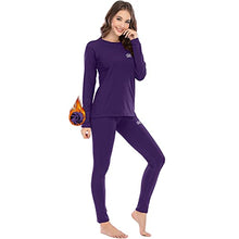 Load image into Gallery viewer, MEETWEE Thermal Underwear for Women, Winter Warm Base Layer Top &amp; Bottom Set Long Johns with Fleece Lined Cold Weather Skiing
