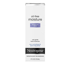 Load image into Gallery viewer, Neutrogena Oil Free Moisture Daily Hydrating Facial Moisturizer &amp; Neck Cream with Glycerin - Fast Absorbing Ultra Gentle Lightweight Face Lotion &amp; Sensitive Skin Face Moisturizer, 4 fl. oz (Pack of 2)

