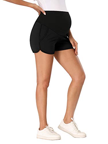 Load image into Gallery viewer, fitglam Women's Maternity Shorts Lounge Sports Yoga Pregnancy Short Pants with Pockets