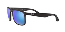 Load image into Gallery viewer, Ray-Ban Men&#39;s RB4264 Chromance Sunglasses, Matte Black/Polarized Blue Mirror, 58 mm
