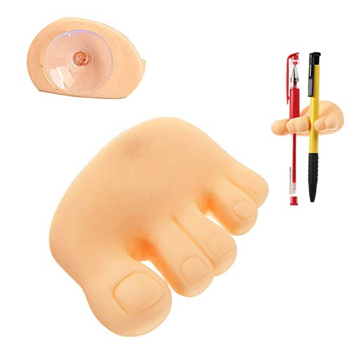 ☀ Dergo ☀Toothbrush holder ,Funny Cute Toe Foot Shaped Pen Pencil Toothbrush Holder Stand Mount Seat Rack