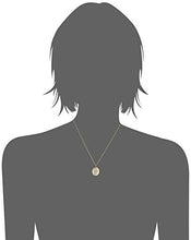 Load image into Gallery viewer, 14k Gold-Filled with Floral Design and Center Signet Oval Hand Engraved Locket Necklace, 18&quot;
