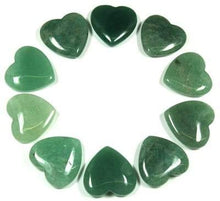 Load image into Gallery viewer, Luos Cultural Goods Green Aventurine Heart Shape Crystal - Balances, Protects Mental Well-Being, Spirit Stone, Jewelry, Home Decoration Gemstone, 1 Inch Size, 1 Piece

